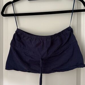 Edikted Dark Blue Women's Athletic Shorts